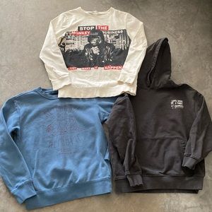 O’Neil, Zara, H&M sweatshirts